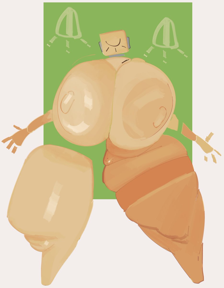1girls, 2025, 2d, 2d (artwork), 2d artwork, areolae, big ass, big breasts, big nipples, blocky body, breasts, die of death (roblox), female, female only, harken (die of death), huge ass, huge breasts, hyper breasts, large ass, large breasts, looking at viewer, nipples, one eye closed, pose, roblox, roblox game, square head, tboxart, thicc thighs, thick thighs, thighs, yellow body, yellow skin