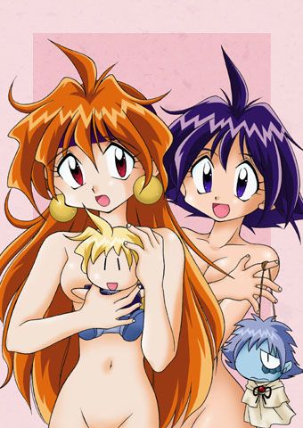 2girls amelia_wil_tesla_seyruun bakuretsu breasts female gourry_gabriev headband human lina_inverse long_hair multiple_girls nude orange_hair pale-skinned_female pale_skin princess short_hair slayers sorceress tagme zelgadis_graywords