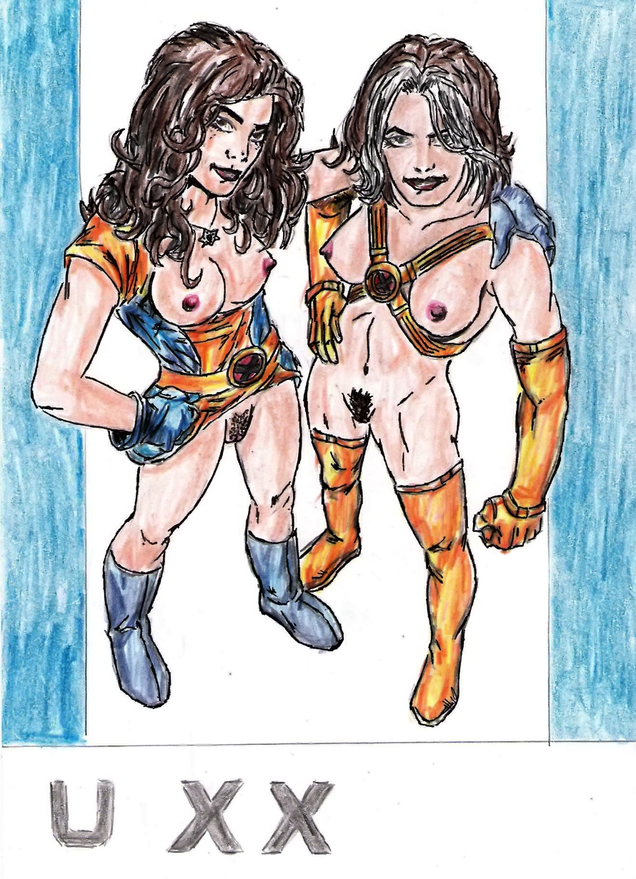 2girls anna_marie artist_request female female_only kitty_pryde marvel marvel_comics multiple_girls rogue_(x-men) shadowcat straight_hair ultimate_x-men x-men