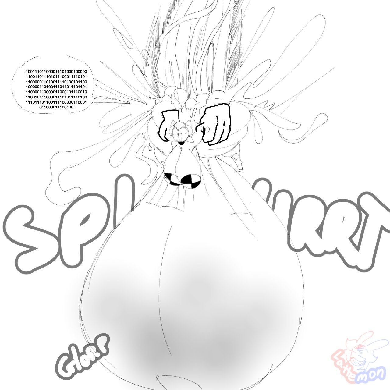 ass, big ass, big breasts, big penis, breasts, bubble ass, bubble butt, cleavage, crashgirl (lattemon), female, furry, huge ass, huge breasts, huge cock, hyper breasts, inflation, lattemon, lattemon (character), male, penis, robot, robot girl, sex, tagme, thick thighs, wide hips