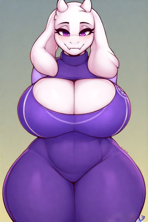 1girls, ai generated, anthro, anthro female, anthro only, anthro solo, ass, ass bigger than head, big ass, big breasts, big butt, big hips, big thighs, boob window, boobs bigger than head, boobs focus, breasts, breasts bigger than head, breasts focus, curvaceous, curvaceous ass, curvaceous body, curvaceous female, curvaceous figure, curvaceous hips, curvaceous thighs, curvy, curvy body, curvy female, curvy figure, curvy hips, curvy thighs, female, female anthro, female focus, female only, front view, furry, furry ears, furry female, furry only, goat, goat ears, goat girl, goat horns, hands behind back, hips, hips wider than shoulders, huge ass, huge breasts, huge butt, huge thighs, looking at viewer, milf, only, only furry, only girl, only woman, purple clothing, purple eyes, purple pupils, small waist, solo, solo anthro, solo female, solo focus, solo furry, standing, suit, thick, thick ass, thick butt, thick hips, thick legs, thick thighs, thigh highs, thighhighs, thighs, thighs bigger than head, thighs bigger than torso, thighs together, thighs waist, thight clothing, tits bigger than head, tits focus, toriel, toriel (deltarune), toriel (undertale), undertale, undertale (series), voluptuous, voluptuous anthro, voluptuous body, voluptuous female, waist, white body, white fur, wide ass, wide hipped female, wide hips, wide thighs, woman focus, woman only, woman solo