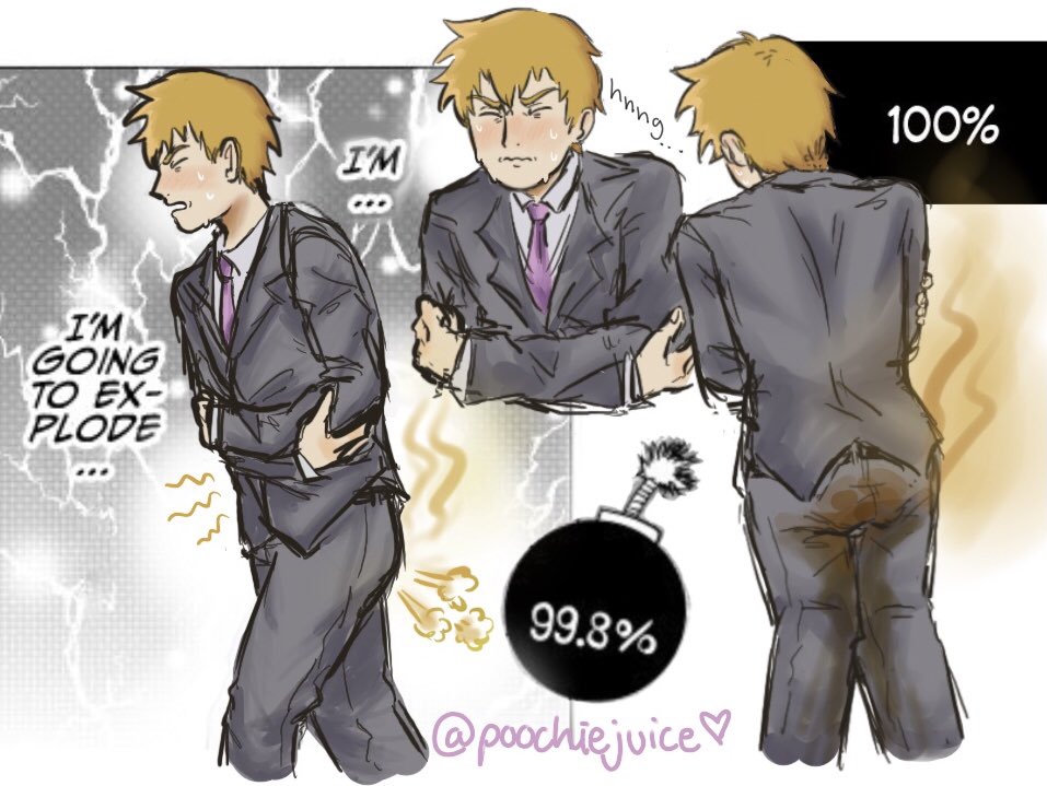 about_to_defecate arataka_reigen blonde_hair blonde_hair_male business_attire business_man business_suit desperate desperation dialogue fart fart_cloud fart_fetish male male_focus messing nervous nervous_sweat reigen_arataka scat scat scat_desperation shart sharting shitting shitting_self smell smelly_ass soiling soiling_clothing soiling_pants soiling_underwear solo_male stained_clothes suit suit_and_tie text