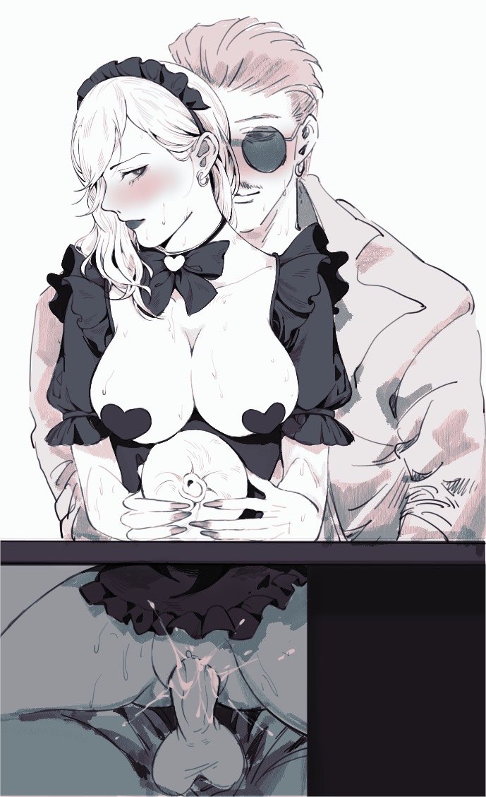 big_breasts blush breasts breasts chinese chinese_male clothed_male_nude_male cumming cumming_while_penetrating daddy daddy_kink dubcon dubious_consent heart_symbol korean like_a_dragon_(series) maid maid_apron maid_dress maid_headdress maid_outfit maid_uniform mostly_nude multiple_views nervous nipples_covered penis riding riding_penis ryu_ga_gotoku ryuu_ga_gotoku ryuu_ga_gotoku secretly_loves_it seong-hui seonhee submissive submissive_female sweat tianyou_zhao tits_out yakuza_(series)