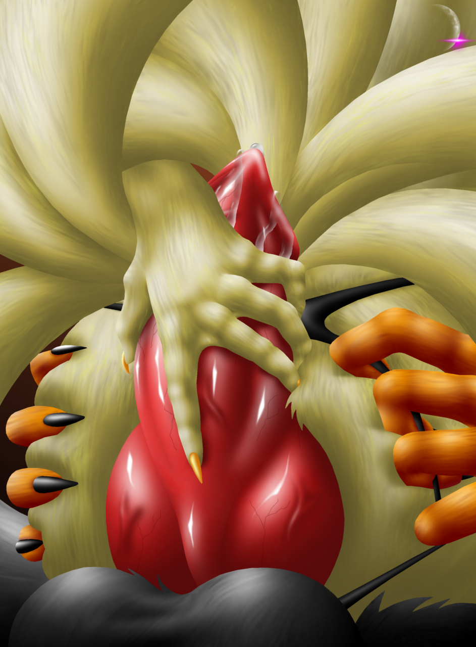 anal anthro arcanine balls burning_curiosity canine canine_penis cum elan_ardor erection father father_and_son fox fur furry furry_tail gay incest knot male multiple_tails ninetales nintendo parent penis pokemon pokemon_(species) size_difference son tail tyson_ardor video_games