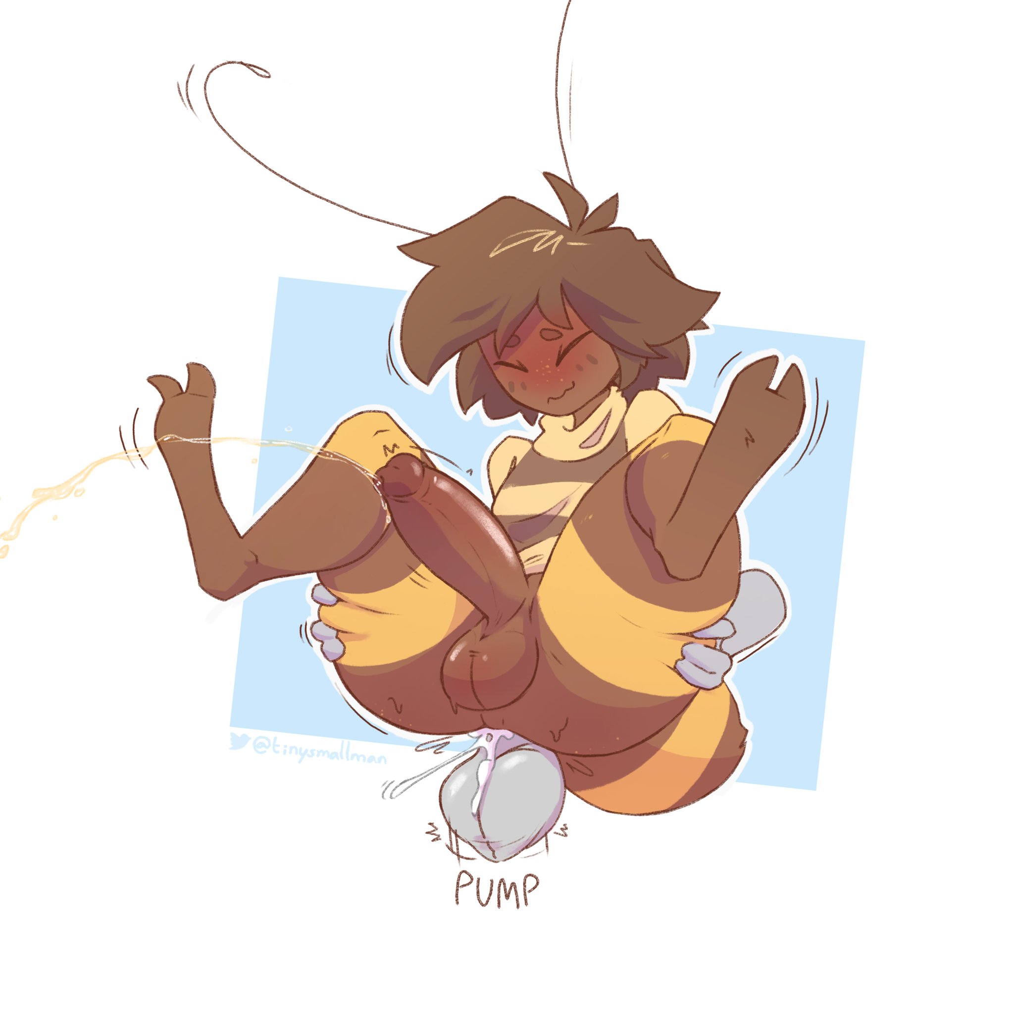 2boy, anal, anthro, arthropod, ass, bee, bee boy, cum, cum in ass, cum inside, femboy, gay, honey, honey cum, hung femboy, male, male only, mazus (tinysmallman), peeing, sex, tagme, tinysmallman, urination, watersports