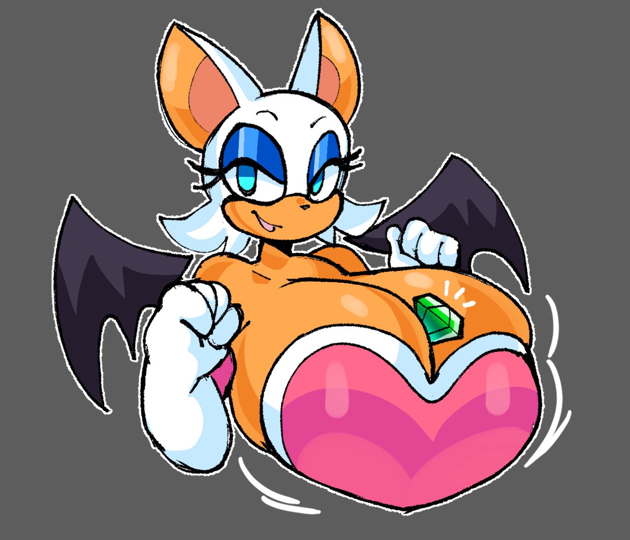 big breasts, breasts, cleavage, dork boi, female, furry, huge breasts, lewd dorky, rouge the bat, sega, sonic (series), tagme