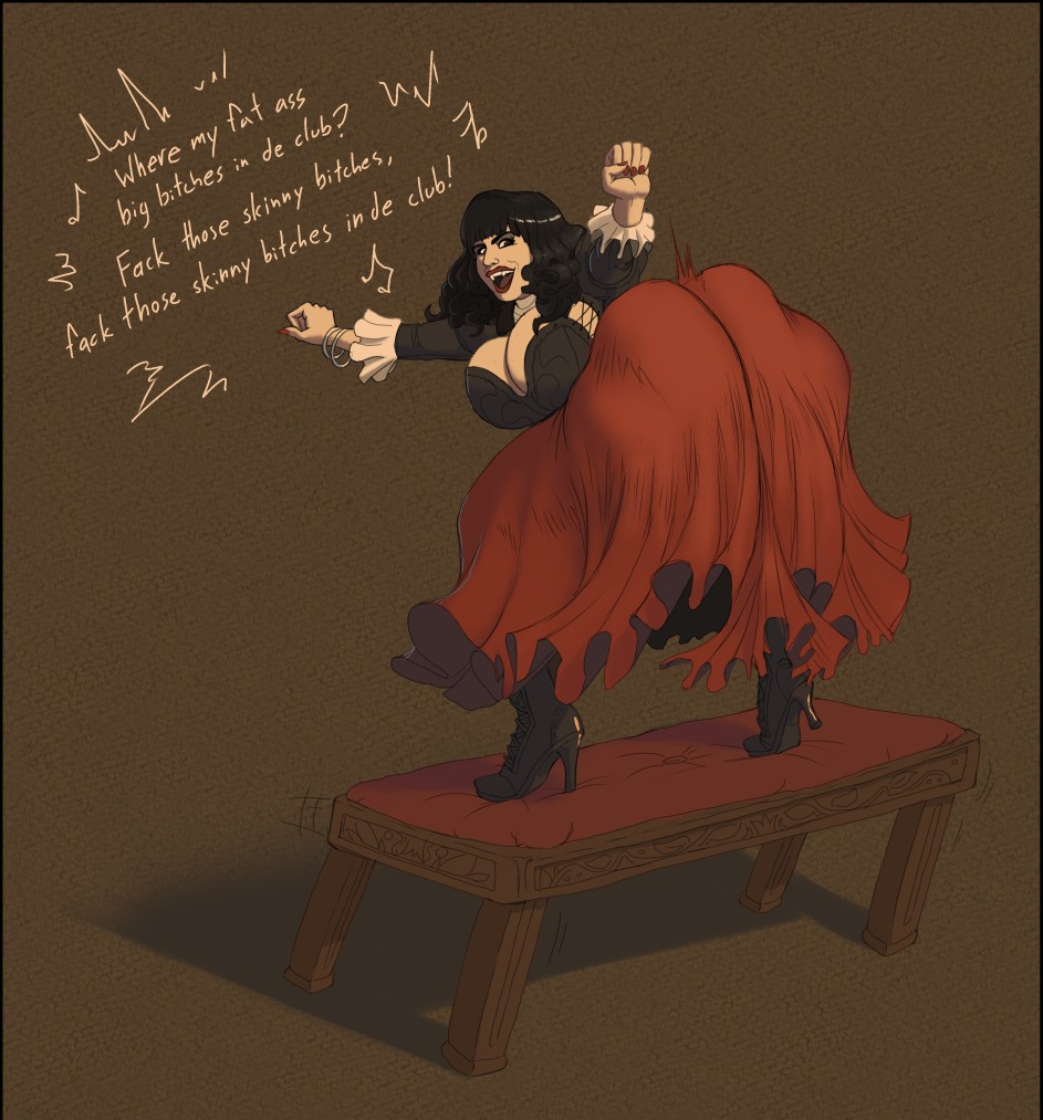 accent, ass, ass focus, black hair, female, greek, greek female, nadja (what we do in the shadows), putricia, shaking ass, shaking butt, tagme, twerking, vampire, vampire girl, what we do in the shadows