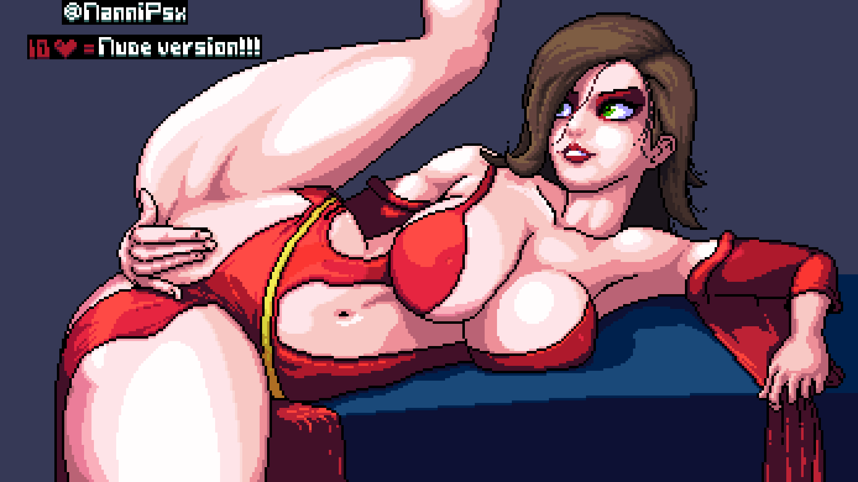 big_breasts female kaileena nannipsx pixel_art prince_of_persia prince_of_persia_warrior_within sand_creature sand_creature_(prince_of_persia) thick_thighs video_games