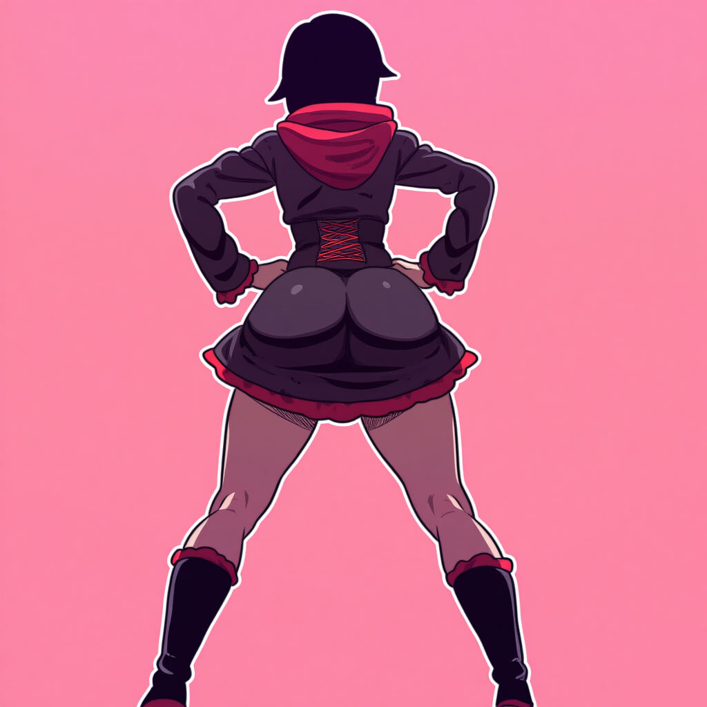 ass ass_focus facing_away huge_ass ruby_rose rwby tagme