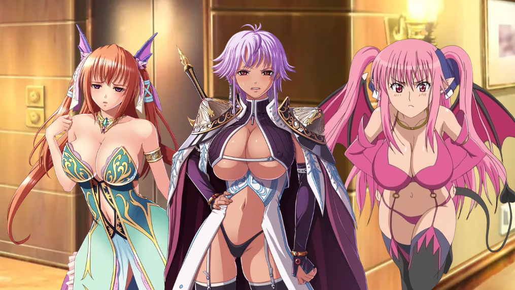 3girls angry angry_face arrogant bare_shoulders cleavage clothed_female demon_ears demon_girl demon_tail demon_wings dress edited_image elevator female female_knight female_only game_cg gigantic_breasts gladys_von_walkenheim hotel huge_breasts ijuin_serena kyonyuu_fantasy kyonyuu_fantasy_gaiden kyonyuu_fantasy_gaiden_2 large_breasts massive_breasts mermaid_girl multiple_girls pointy_ears rosalynn_(kyonyuu_fantasy) sword underwear vampire vampire_(ova) vampire_costume vampire_girl vampire_wings