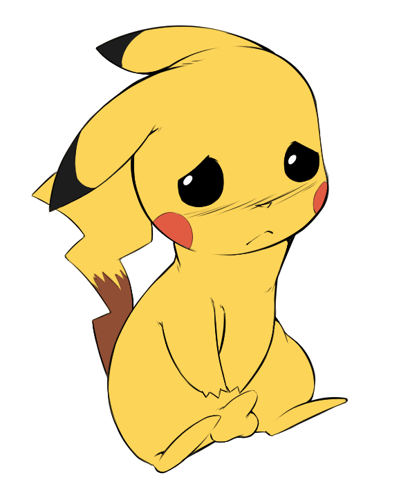 balls male nintendo penis pikachu plain_background pokemon sitting superserperior video_games white_background