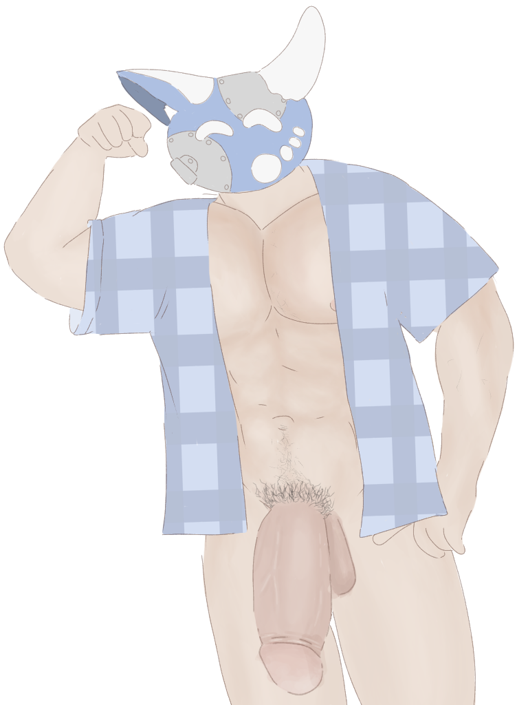 abs big_muscles big_pecs big_penis black_underwear blue_mask blue_shirt cat_humanoid cute_male hairy jeans male male_only masked muscular muscular_male penis pink_nipples pink_penis pose self_upload tank_top toony_face whaleorc woodie_(whaleorc)