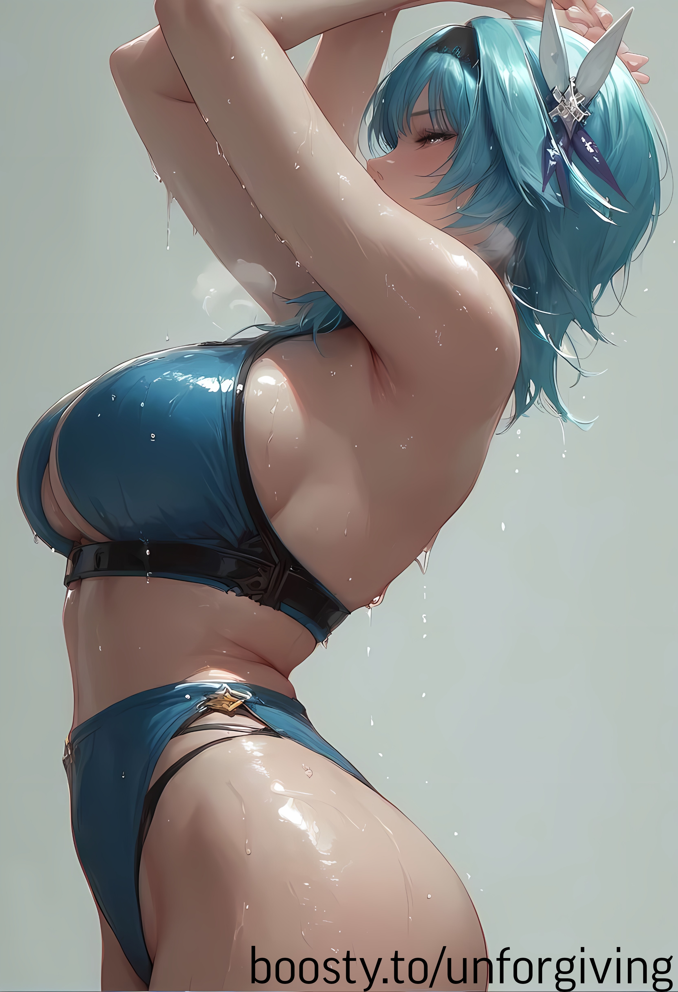 ai generated, big breasts, bikini, black hair, breasts, female, tagme, unforgiving