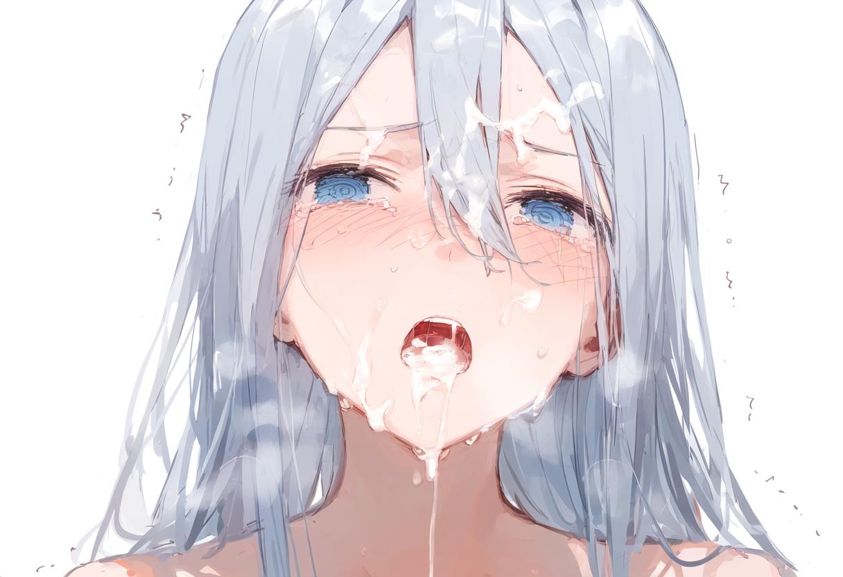 1girls ai_generated blue_eyes blush blush bukkake completely_naked completely_naked_female completely_nude completely_nude_female cum cum_drip cum_in_mouth cum_on_face cum_on_hair cumshot female female_focus female_only high_resolution highres looking_at_viewer naked pov project_sekai silver_hair solo solo_female solo_focus yoisaki_kanade