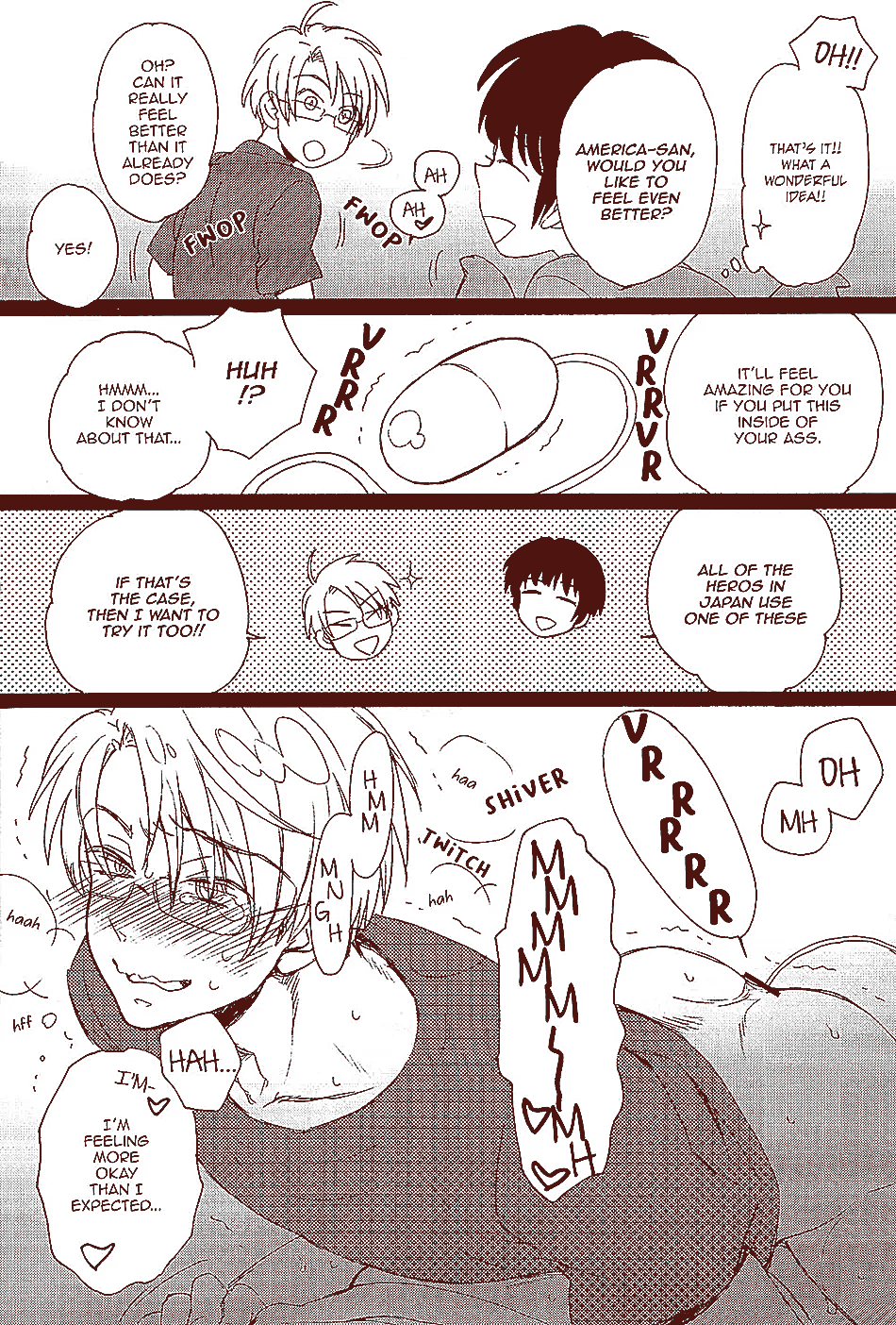 2boys america_(hetalia) axis_powers_hetalia doujinshi gay japan_(hetalia) manga_page vibrator_in_ass yaoi