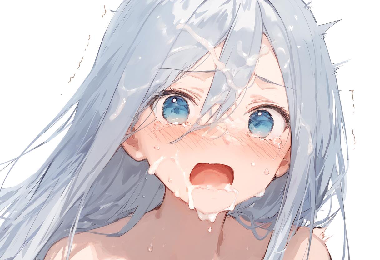 1girls ai_generated blue_eyes blush blush bukkake completely_naked completely_naked_female completely_nude completely_nude_female cum cum_drip cum_in_mouth cum_on_face cum_on_hair cumshot female female_focus female_only high_resolution highres looking_at_viewer naked pov project_sekai silver_hair solo solo_female solo_focus yoisaki_kanade