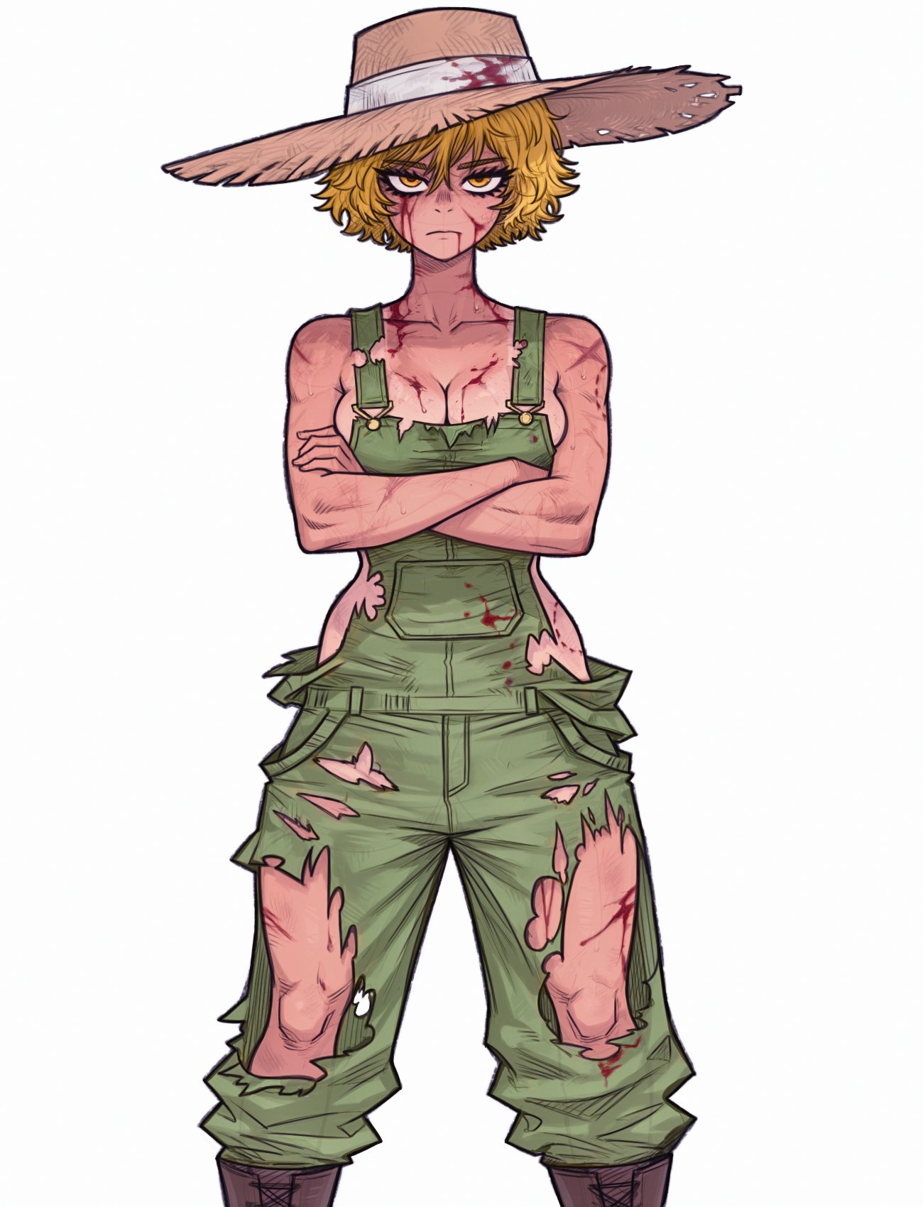 1girls, ai assisted, ai generated, anthro, anthrofied, ass, blood stain, breasts, cleavage, female, flora fauna, human, humanized, orangtheman, plant, plant girl, plant humanoid, plantie, plants vs zombies, plants vs. zombies, popcap games, pussy, ripped clothing, sunflower (pvz)