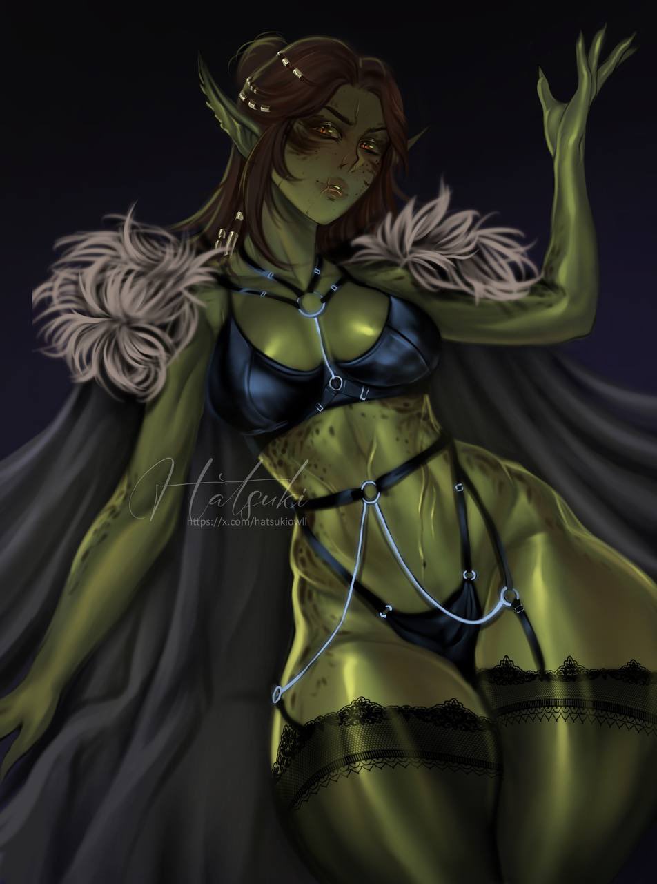 1girls, baldur's gate, baldur's gate 3, big breasts, big thighs, bottom heavy, bra, breasts, breasts out, child bearing hips, dungeons and dragons, female, female only, forgotten realms, fully naked, fully nude, garter straps, gith, githyanki, harness, hatsukiowil, huge thighs, labia, labia majora, lace-trimmed panties, lae'zel, larian studios, latex, latex gloves, lingerie, lingerie only, lingerie panties, looking at viewer, massive thighs, medium breasts, muscular, muscular thighs, naked, naked female, nude, nude female, panties, pear-shaped figure, pinup, pussy, pussy focus, pussy lips, solo, solo female, stockings, tasteful, tasteful nudity, thick legs, thick thighs, thunder thighs, thunderthighs, tits out, vagina, wide thighs