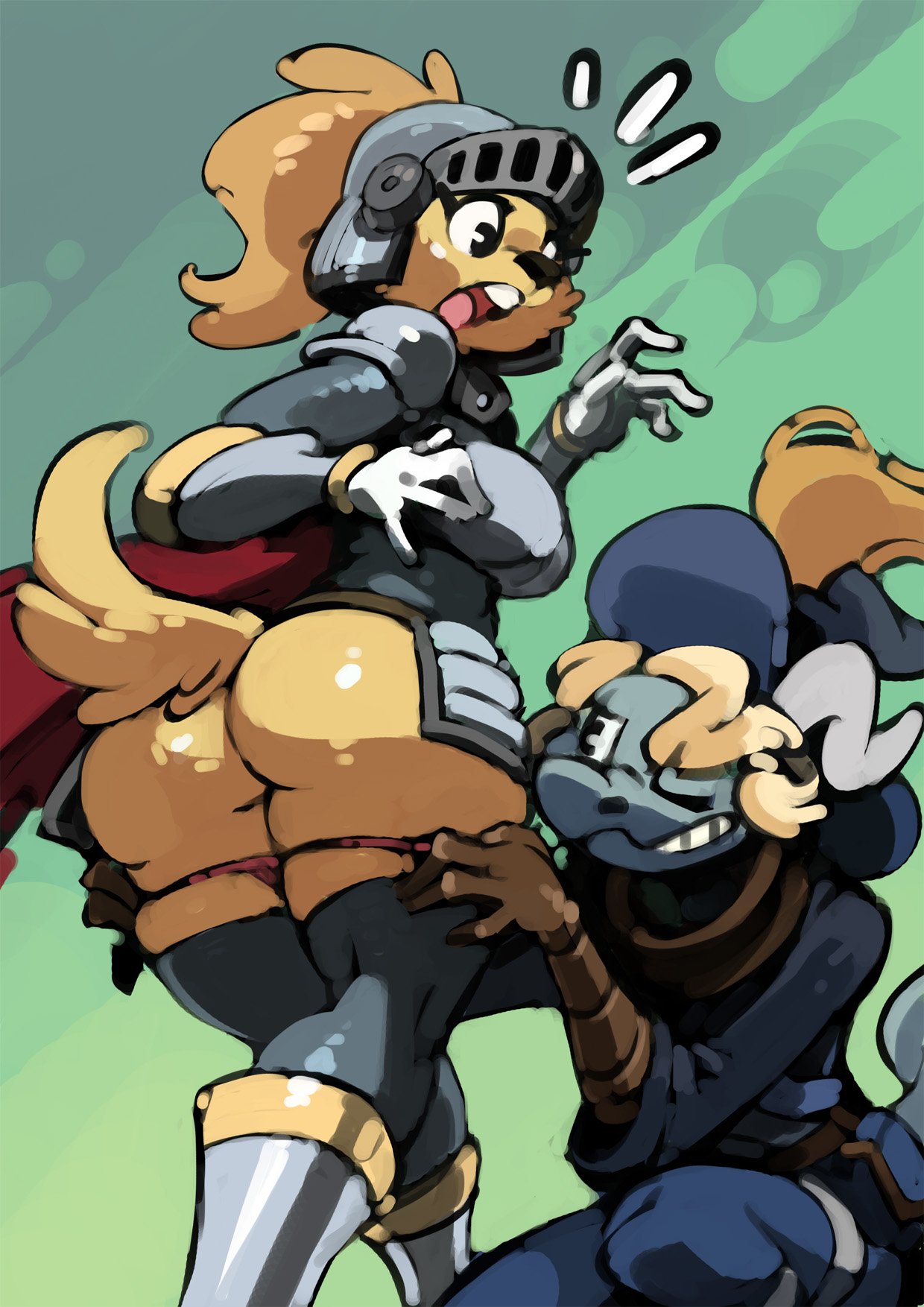 amelia steelheart, anthro, ass, bittenhard, breasts, female, furry, no pants, panties, panties down, panty pull, red panties, simplifypm, tagme, thighhighs