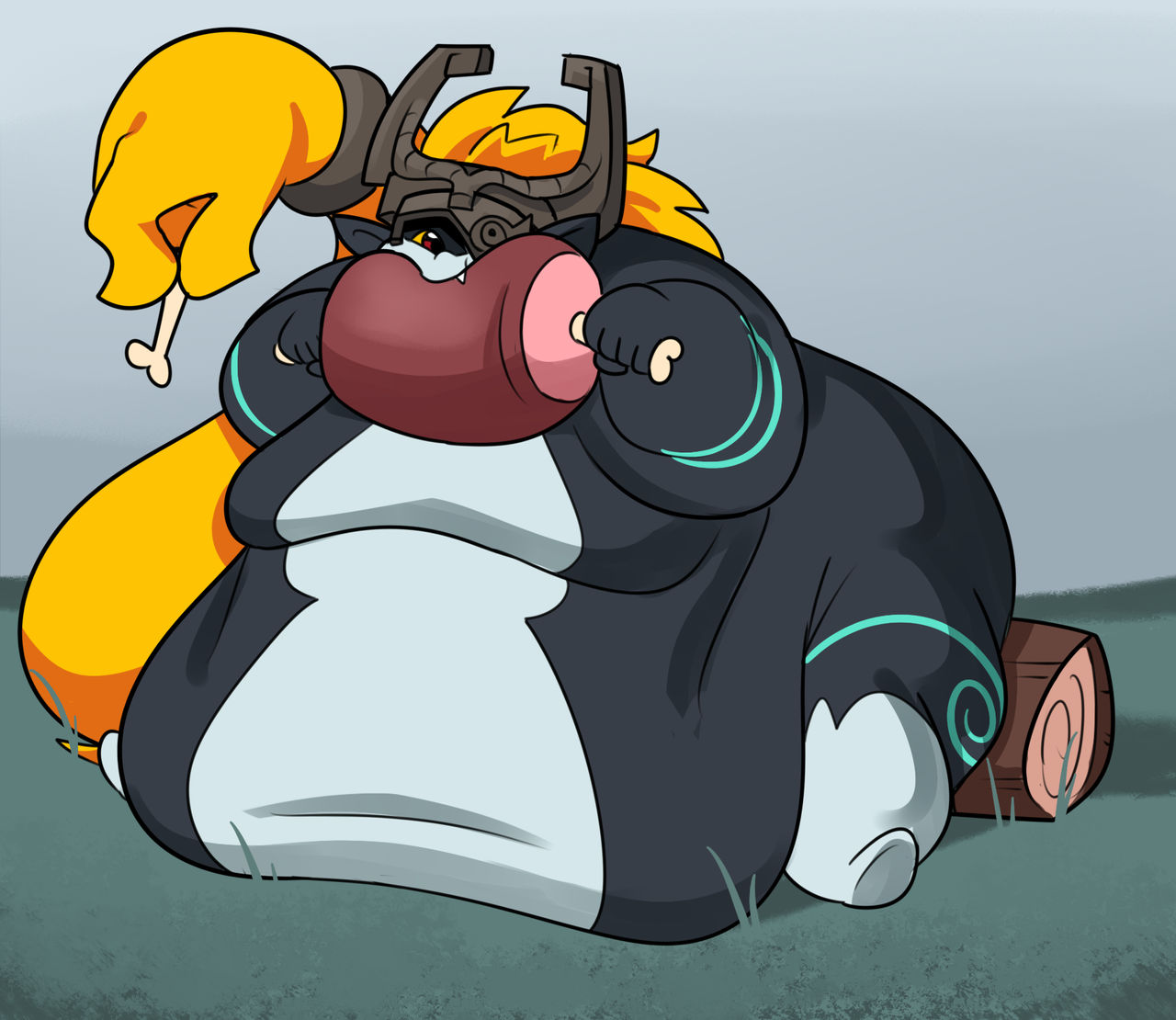 belly flabby_arms huge_ass huge_belly huge_breasts huge_thighs imp meat midna obese outside overweight overweight_female ssbbw superspoe the_legend_of_zelda twilight_princess