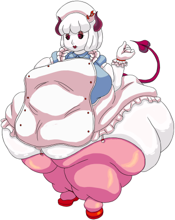 1girls ass breasts demon_horns dress female female_focus female_only frilled_bracelet hips horns hyper hyper_ass large_ass large_breasts nurse nurse_cap nurse_faith nurse_hat stockings succubus succubus_horns succubus_tail the_succubus_queen_and_the_holy_sword thick_thighs thighs thunder_thighs twintails100 weight_gain white_skin wide_hips