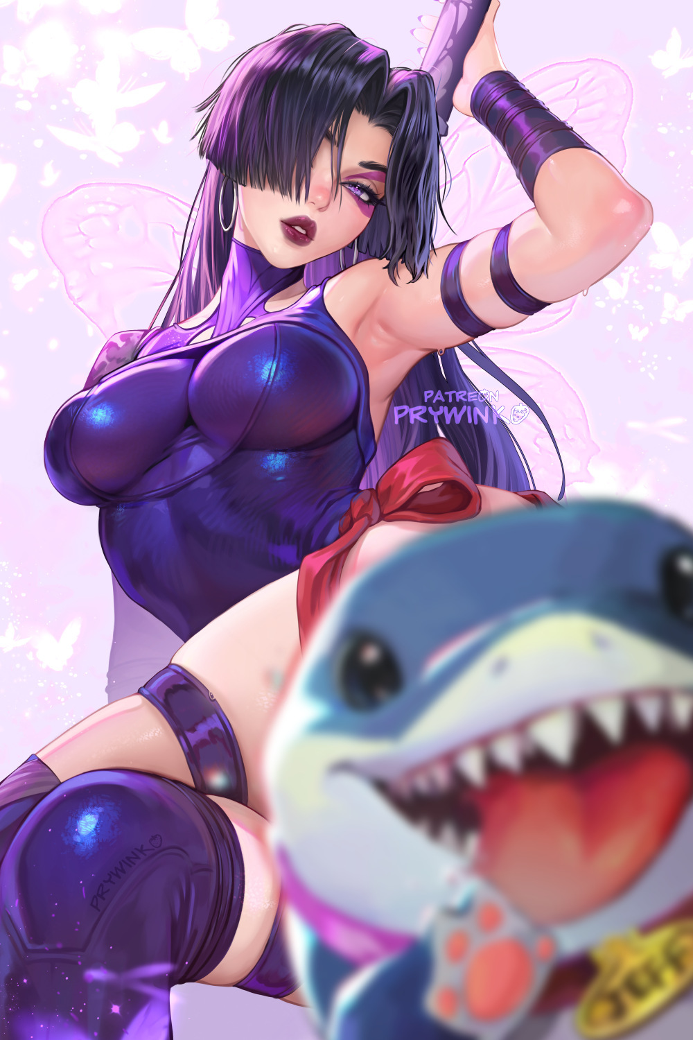1girls armpits big_ass big_breasts breasts female female_focus jeff_the_land_shark marvel marvel_comics marvel_rivals prywinko psylocke psylocke_(marvel_rivals) sai_(marvel) thick_thighs vengeance_psylocke