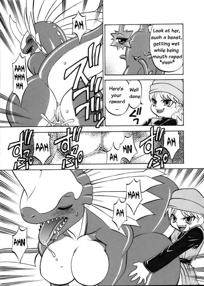 blush breasts censored closed_eyes clothed clothing comic dance_vegi dragon_quest dragon_quest_monsters female from_behind greyscale human humanoid interspecies japanese_text kazgok large_breasts male monochrome non-mammal_breasts penetration penis pussy raised_tail saliva scalie sex size_difference straight sweat swordgon tentacle terry_(dragon_quest) text tongue tongue_out translated vaginal_penetration