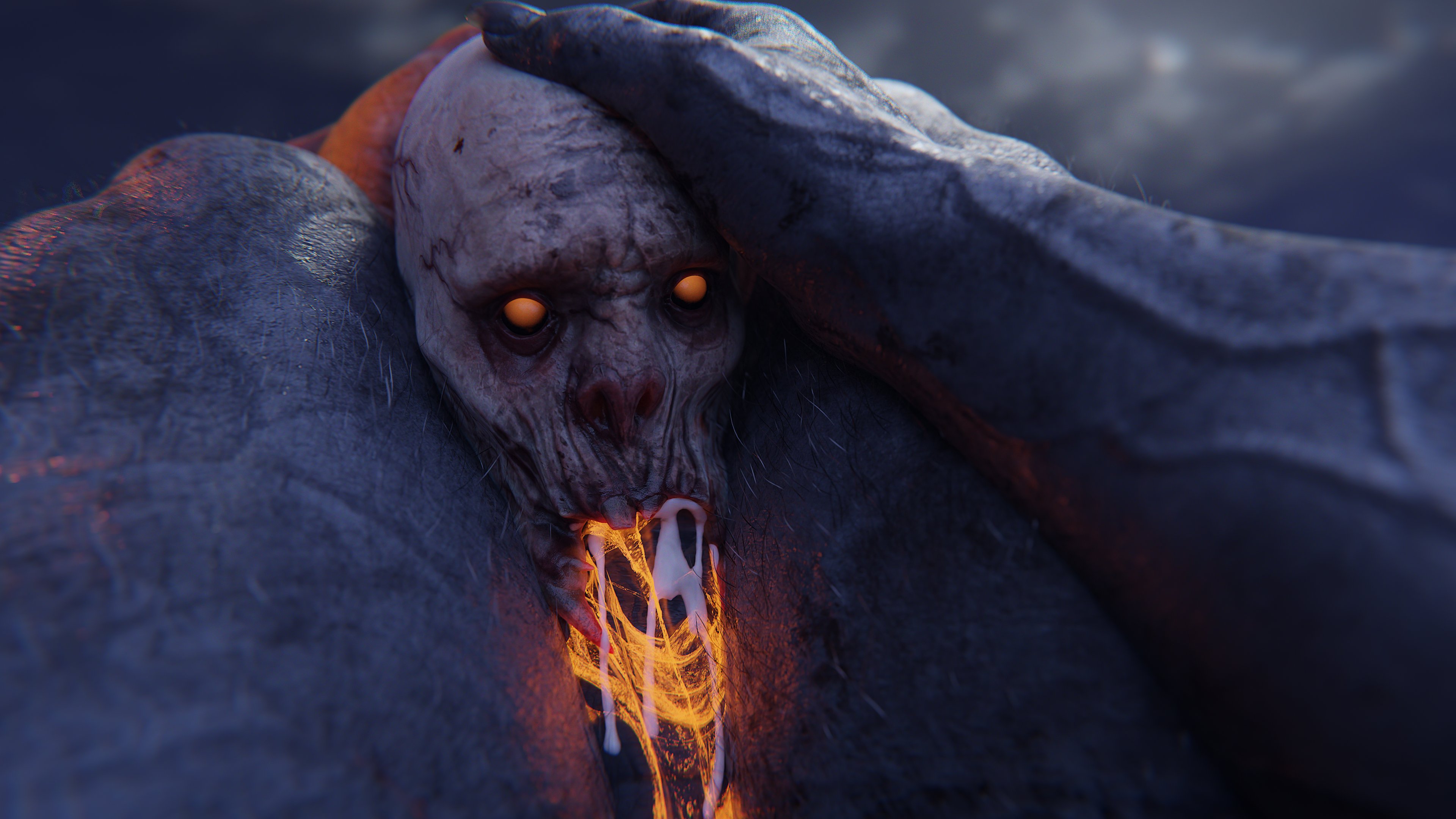 3d, 3d model, blowjob, cum, cum in mouth, cum inside, dbd, dead by daylight, deepthroat, gay, gay blowjob, kazan yamaoka, male, male/male, nateswashorny, oni, oral, orange eyes, orange saliva, penis, pushing down, saliva, saliva on penis, tagme, talbot grimes, teratophilia, the blight, the oni (dbd)