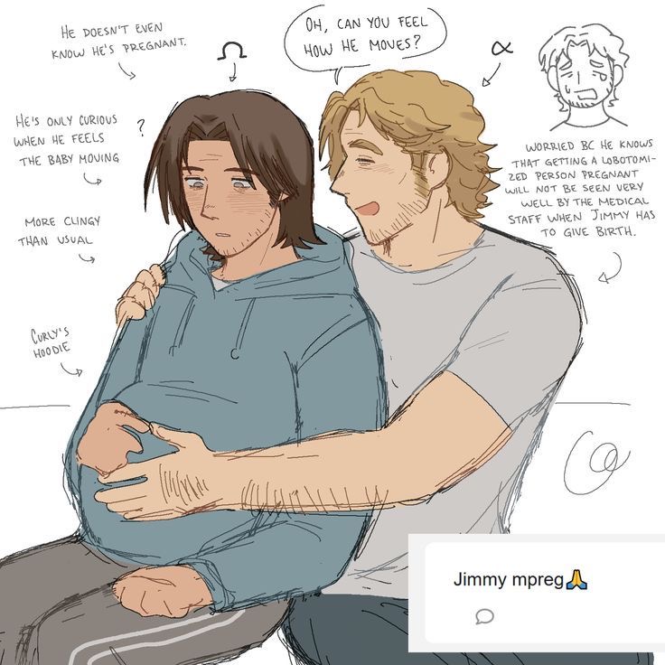 2boys artist_request blonde_male brain_damage brunette_male color_sketch commentary curly_(mouthwashing) dubious_consent gay grey_eyes hands_on_belly jimmy_(mouthwashing) lobotomy male male/male male_only male_pregnancy mlm mouthwashing mouthwashing_(game) mpreg no_background omegaverse pregnant_male raped white_background