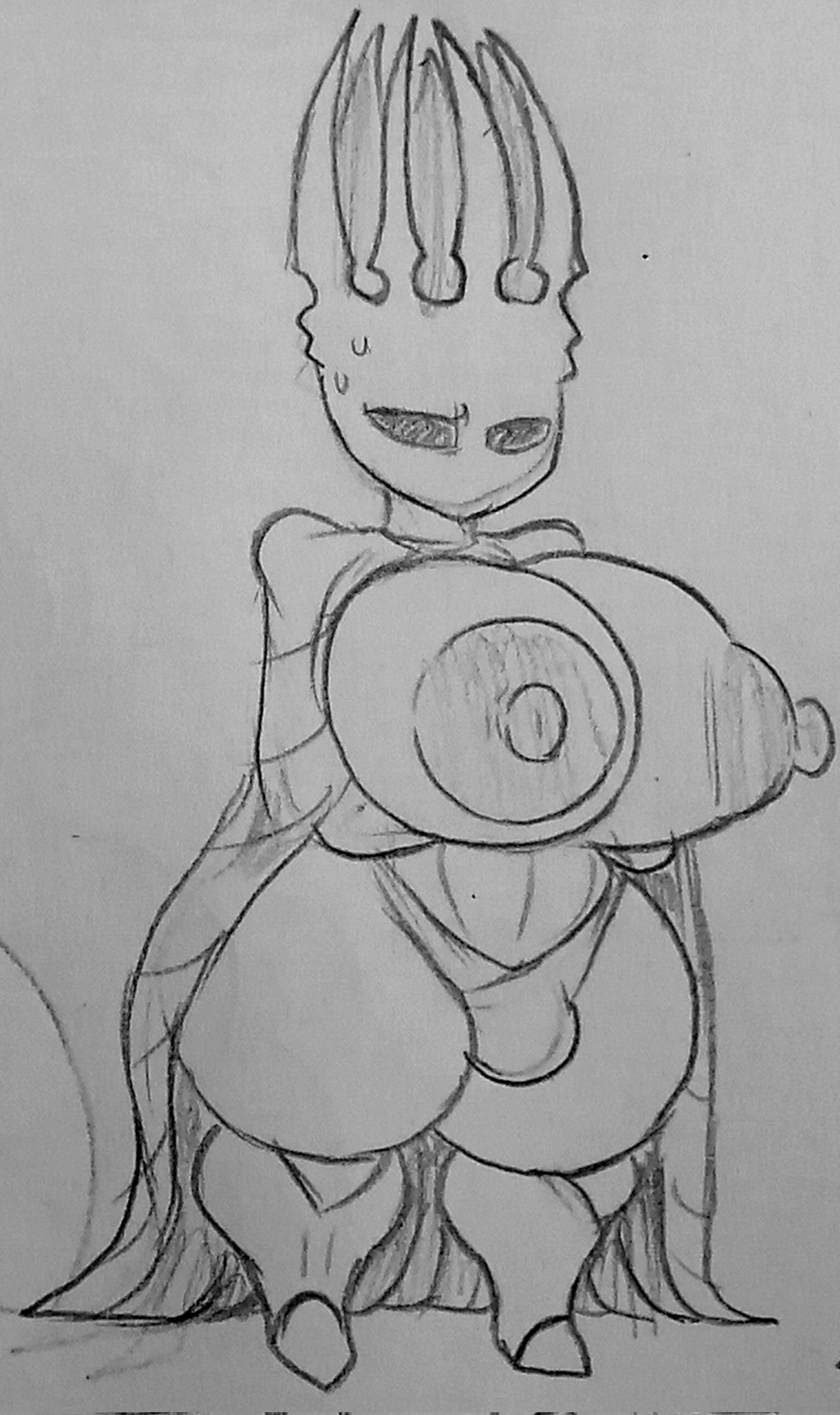 1boys, big breasts, breasts, bulge, bulge through clothing, busty male, creativehands75, crtvhands, futa only, futanari, hollow knight, intersex, male, male with breasts, pale king (hollow knight), tagme