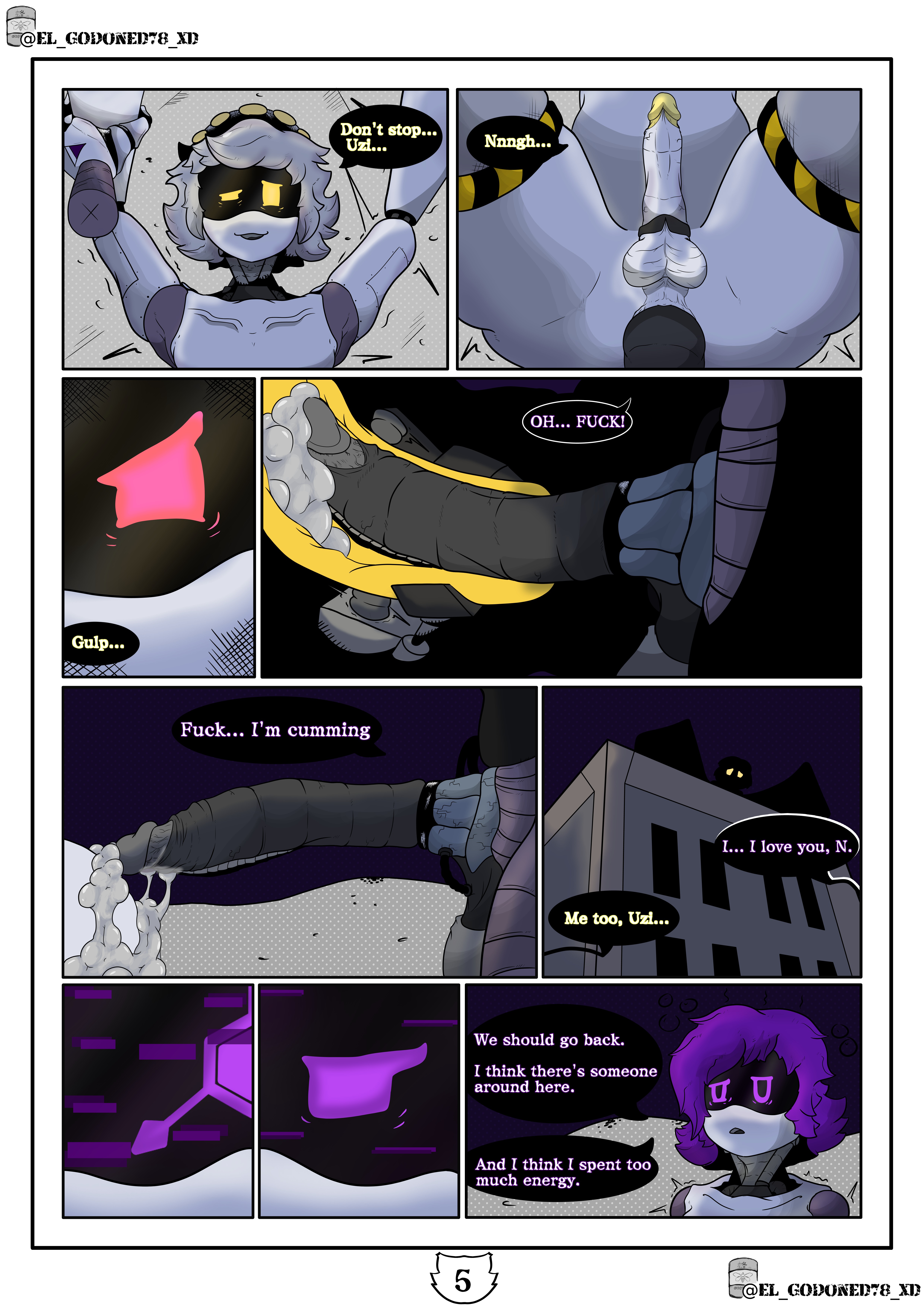 1boy, 1femboy, 1futa, 1robot, 2girls, anal, anal insertion, anal sex, balls, big ass, big breasts, big penis, breasts, cock, comic, comic page, comic panel, cum, cum in ass, cum inside, cum on body, el godoned78 xd, female, futa on male, futanari, huge ass, huge balls, huge cock, intersex, male, murder drones, n (murder drones), n gets fucked, penetrating pov, penetration, penis, pov, robot, robot femboy, robot futa, robot girl, robot humanoid, robot penis, robotic arm, romantic, rough sex, sex, text, text bubble, uzi (murder drones), uzi fucks n, v (murder drones), white body, white hair, x-ray
