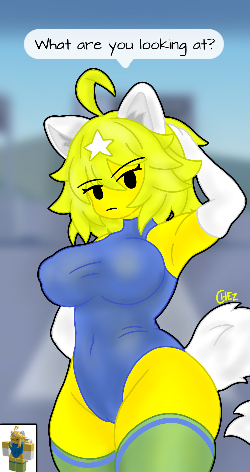 1girls ass big_ass big_breasts big_butt big_dick breasts carla_(chez-arts) chez-arts fat_ass fat_butt fat_tits female female_only noob reference_image roblox roblox_avatar robloxian tagme