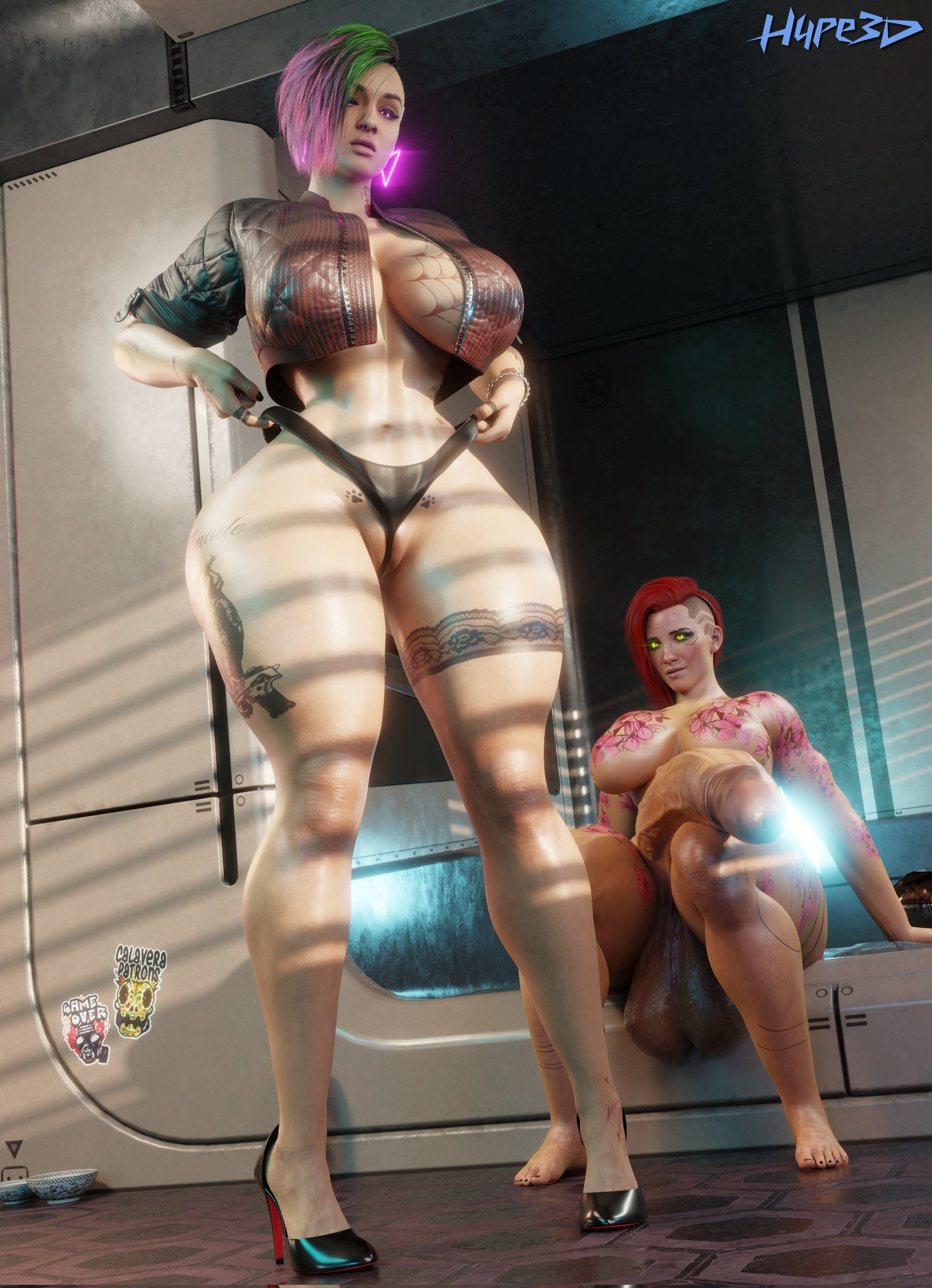 1futa, 1girls, 3d, ass, balls, big ass, big balls, big breasts, big butt, big penis, big thighs, breasts, cd projekt red, curvaceous, curvaceous body, curvaceous female, curvaceous figure, curvaceous futa, curvaceous hips, curvaceous thighs, curvy, curvy body, curvy female, curvy figure, curvy hips, curvy thighs, cyberpunk 2077, female, futanari, heels, high heels, huge cock, hype3d, intersex, judy alvarez, louboutin (shoes), mature, mature female, mature futa, penis, red bottom heels, tattoo, tattoos, tattoos everywhere, thick, thick ass, thick butt, thick hips, thick legs, thick penis, thick thighs, v (cyberpunk 2077), valerie (cyberpunk 2077), voluptuous, voluptuous female, voluptuous futa, yakuza tattoo