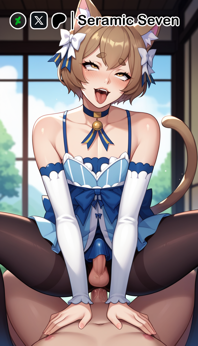 2boys 2d ai_generated anal anal_insertion anal_sex anal_sex blue_clothing cat_ears cat_tail catboy choker cowgirl_position felix_argyle femboy femboy_focus femboy_on_male femboy_on_top femboy_penetrated feminine_male gay looking_at_viewer male male_on_femboy male_only male_penetrating_femboy male_pov pov pov_male re:zero_kara_hajimeru_isekai_seikatsu seramic_seven sex sexual_intercourse yaoi yellow_eyes