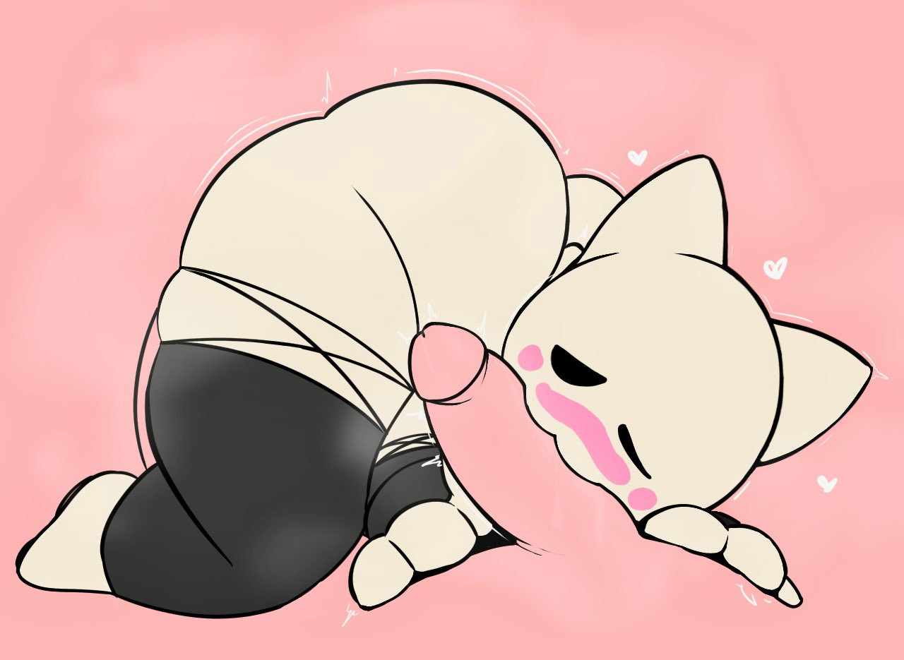 1boy, 2024, anthro, anthro only, arm warmers, armwear, blowjob, blush, cat boy, catboy, feline, feline humanoid, femboy, femboy only, feminine male, furry, hamish, huamnenoughbb, legwear, male, male only, penis, submissive, submissive male, sucking, sucking off, sucking penis, tagme