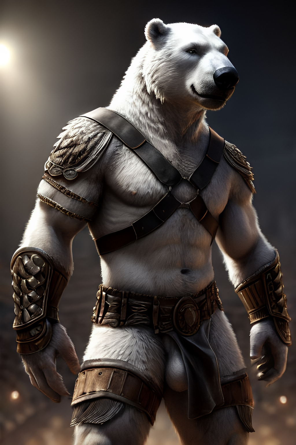 adam360 ai_generated bear furry gladiator male_only tagme_(artist)