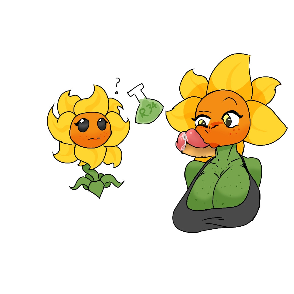 1girls anthro anthrofied ass breasts breasts female flora_fauna plant plant_girl plant_humanoid plantie plants_vs._zombies plants_vs_zombies popcap_games pussy sunflower_(pvz)