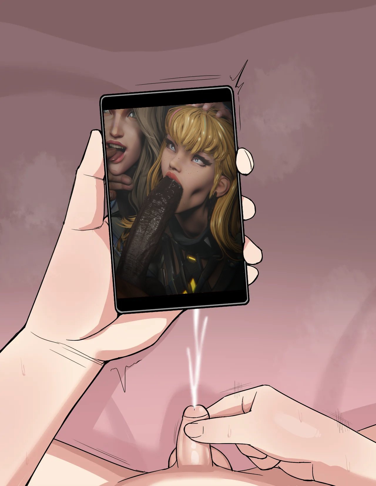 3d, cuckold, cuckold orgasm, cuckold pov, dark skin, dark-skinned male, female, interracial, magik (illyana rasputin), magik (marvel rivals), male, marvel, marvel comics, marvel rivals, penis, penis size difference, small penis, x-men