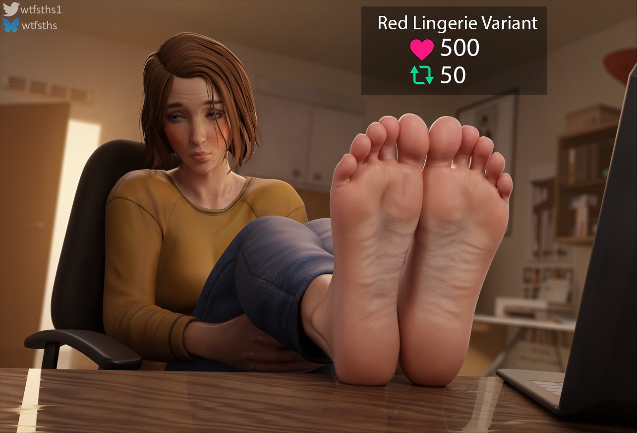 3d avoiding_eye_contact barefoot blush clothed clothed_female cute cute_face feet feet_focus feet_on_table feet_together foot_fetish foot_focus life_is_strange life_is_strange:_double_exposure max_caulfield max_caulfield_(double_exposure) shy soles solo solo_focus wtfsths