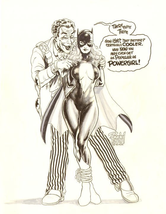 assisted_exposure batgirl breasts budd_root captured captured_heroine captured_superheroine dc dc_comics exposed_breasts female masked revealing_clothes superhero superheroine the_joker