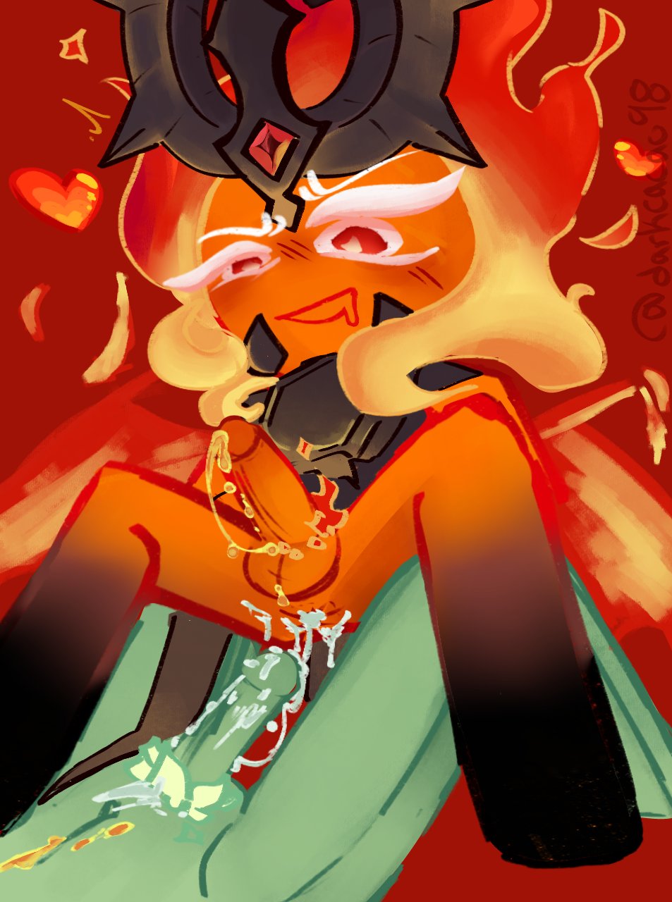 cookie run, cookie run kingdom, cookie run ovenbreak, darkcacao98 (artist), fire spirit cookie, gay, male, wind archer cookie