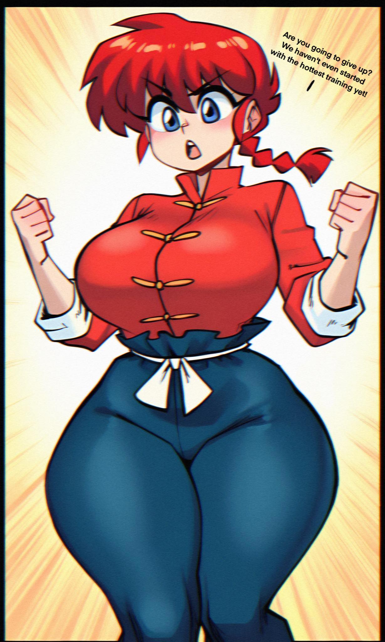 ai_generated mauwabow ranma_1/2 ranma_saotome red_hair tagme voluptuous