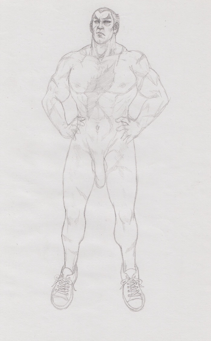 full_body justinq88 kazuya_mishima male male_only nude series sketch solo_male tekken tekken_7 tekken_8