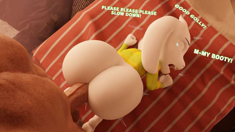 2boys, 3d, aidenz, anal, anonymous male, asriel dreemurr, big ass, bigger male, gay, human on anthro, male, male only, penetration, sex, smaller male, tears, uncle aiden, undertale, undertale (series), yaoi