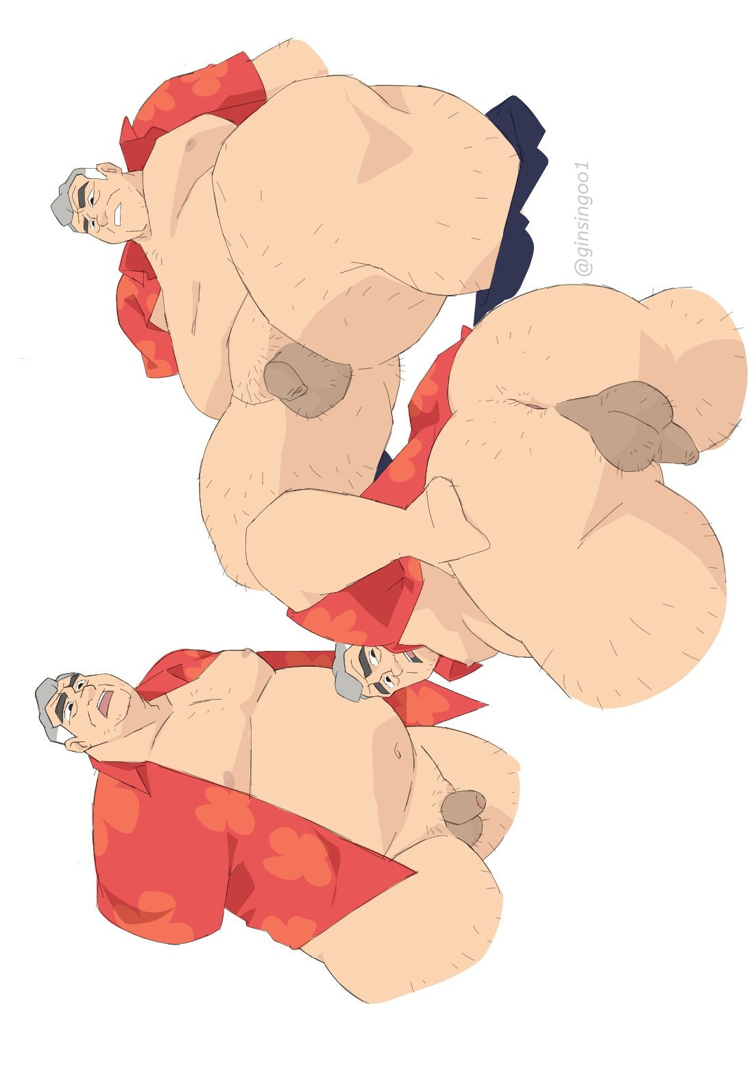 1boy 2025 ass_focus bara ben_10 ben_10_(classic) chubby fat gay ginsingoo1 looking_at_another male male_only max_tennyson multiple_views nervous_expression plump solo solo_male thick_thighs