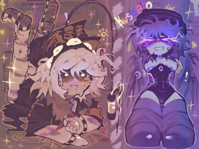 1boy 1girls exposed_breasts female kusoato male murder_drones n_(murder_drones) purple_eyes purple_hair tagme uzi_(murder_drones) white_hair yellow_eyes