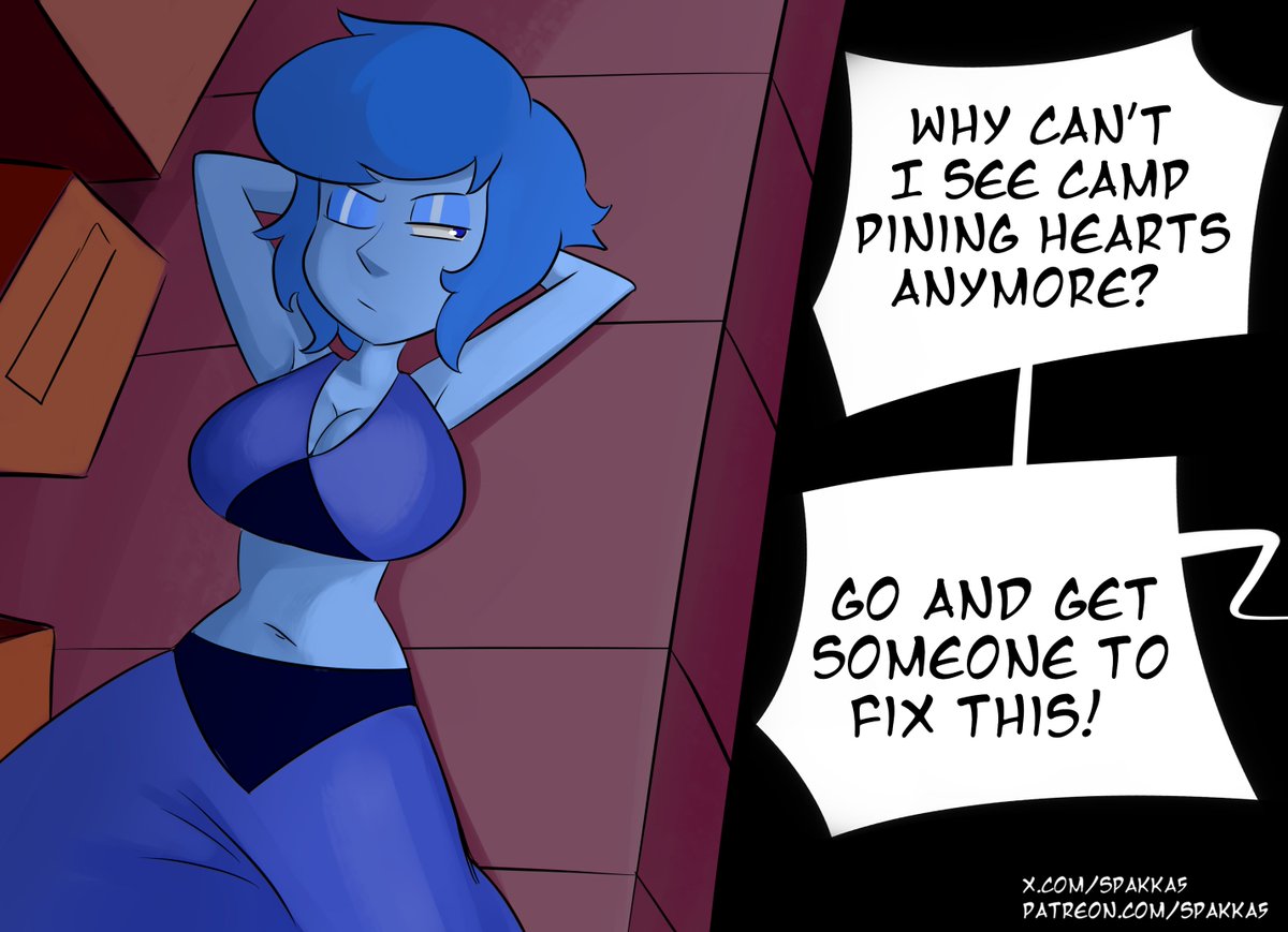 1girls blue_hair blue_skin dialogue female gem_(species) lapis_lazuli_(steven_universe) spakka5 steven_universe text thick_thighs wide_hips