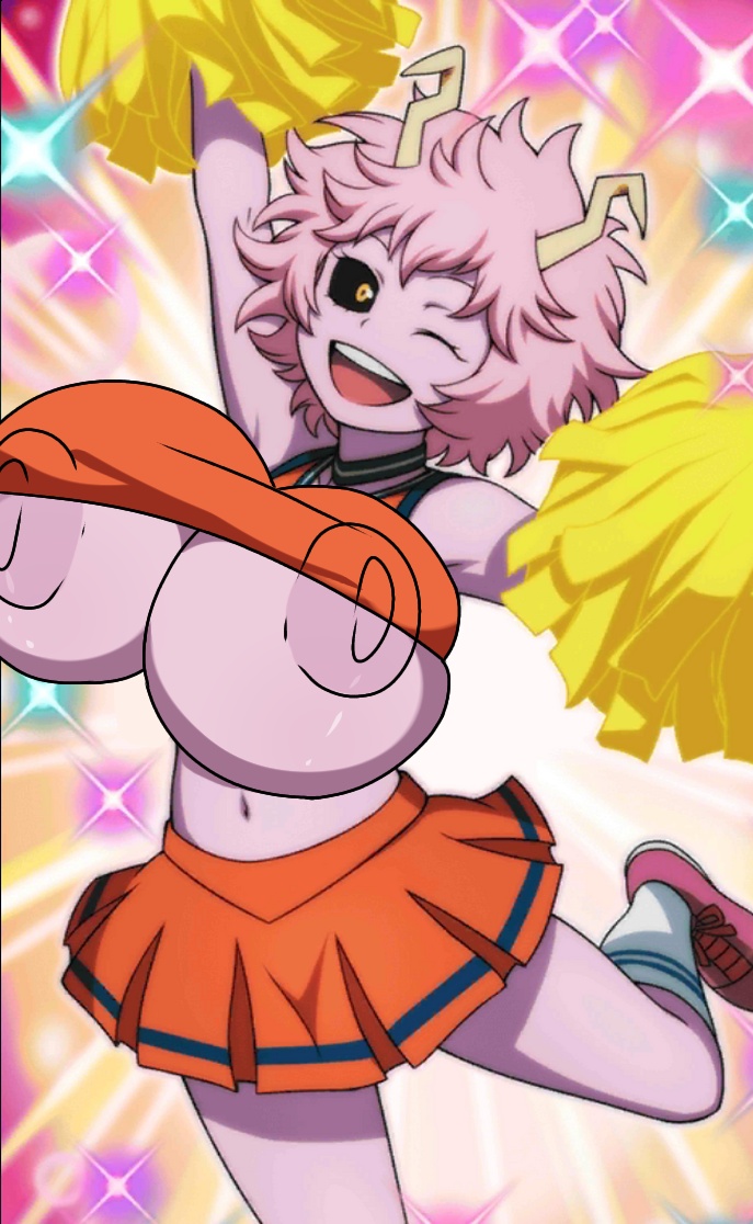 huge_breasts mina_ashido my_hero_academia screenshot_edit useless_clothing