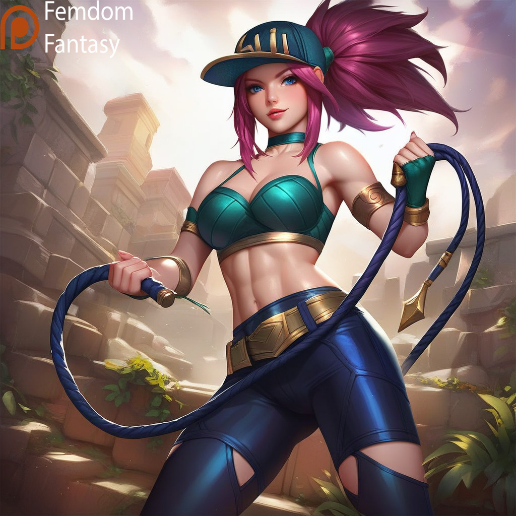 1girls ai_generated akali bdsm_gear black_panties bondage breasts dominant dominant_female domination dominatrix dominatrix_outfit femdom femdom_pov femdomfantasyai league_of_legends sexually_suggestive smug_face solo submission thighs whip