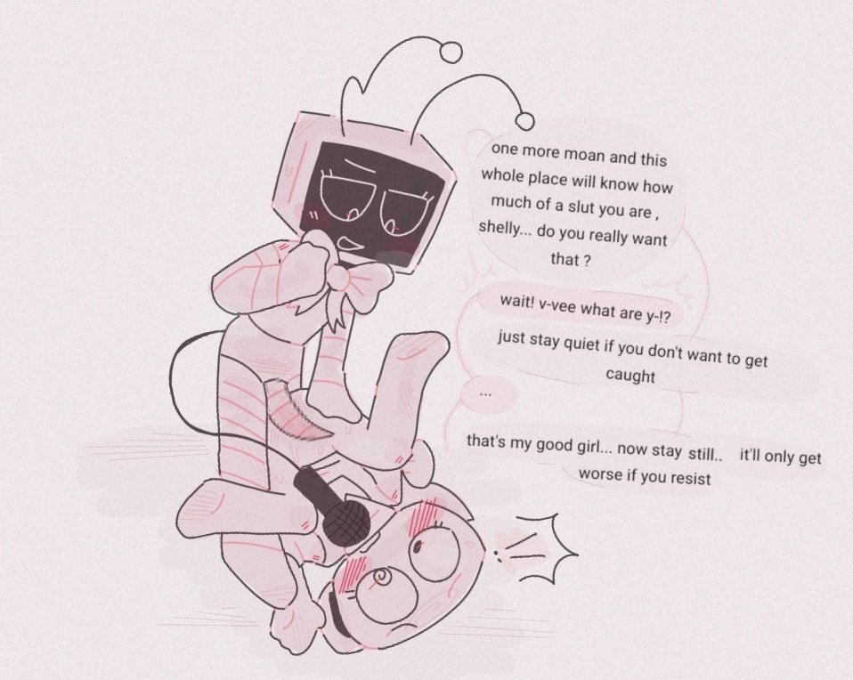 cloudyhehe, cock, dandy's world, female, futa on female, futanari, grabbing, intersex, penis, shelly (dandy's world), teasing, vee (dandy's world)